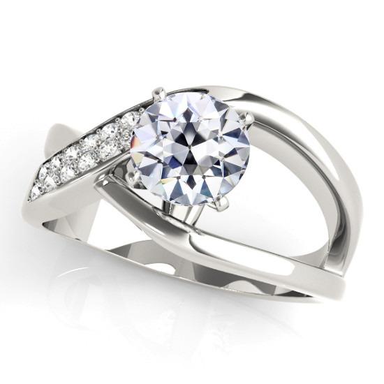 Runder alter Bergmann Diamantring 4 Zinken Set Split Shank 3,25 Karat - harrychadent.ch