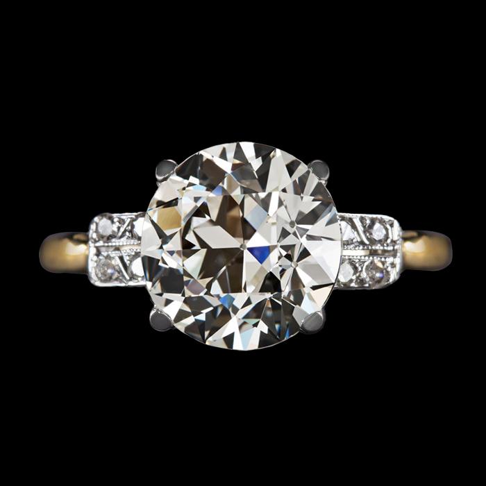 Runder Altschliff Diamant Ehering 5 Karat Damen Goldschmuck - harrychadent.ch
