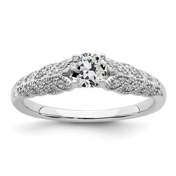 Runder Altschliff Diamantring Milgrain Prong Set Schmuck 2,50 Karat - harrychadent.ch