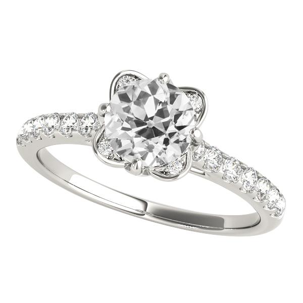 Runder Diamant-Verlobungsring im alten Minenschliff 3.50 Karat - harrychadent.ch