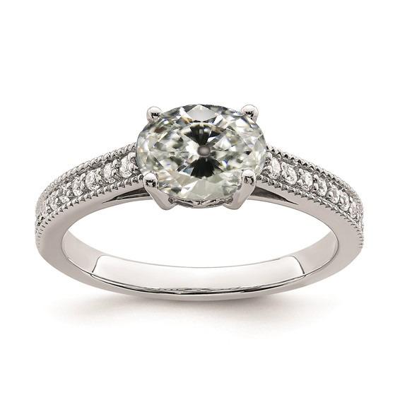 Runder & Ovaler Altschliff Diamantring Krappenset Goldschmuck 3,75 Karat - harrychadent.ch