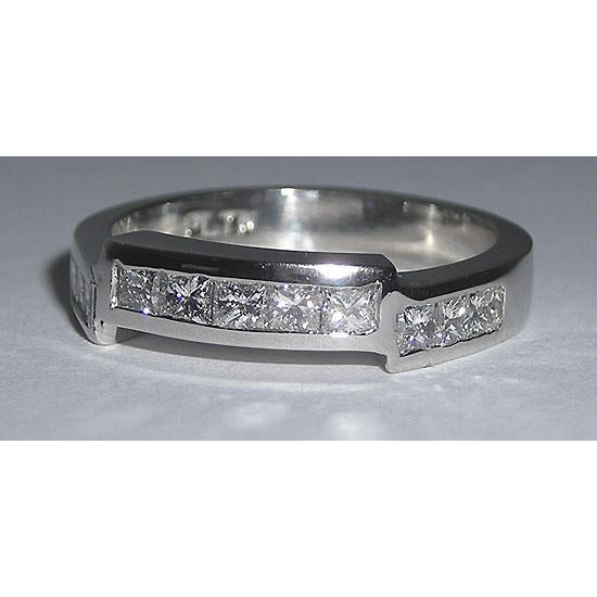 Prinzessin und runder Diamantring Verlobungsset 6,61 Karat