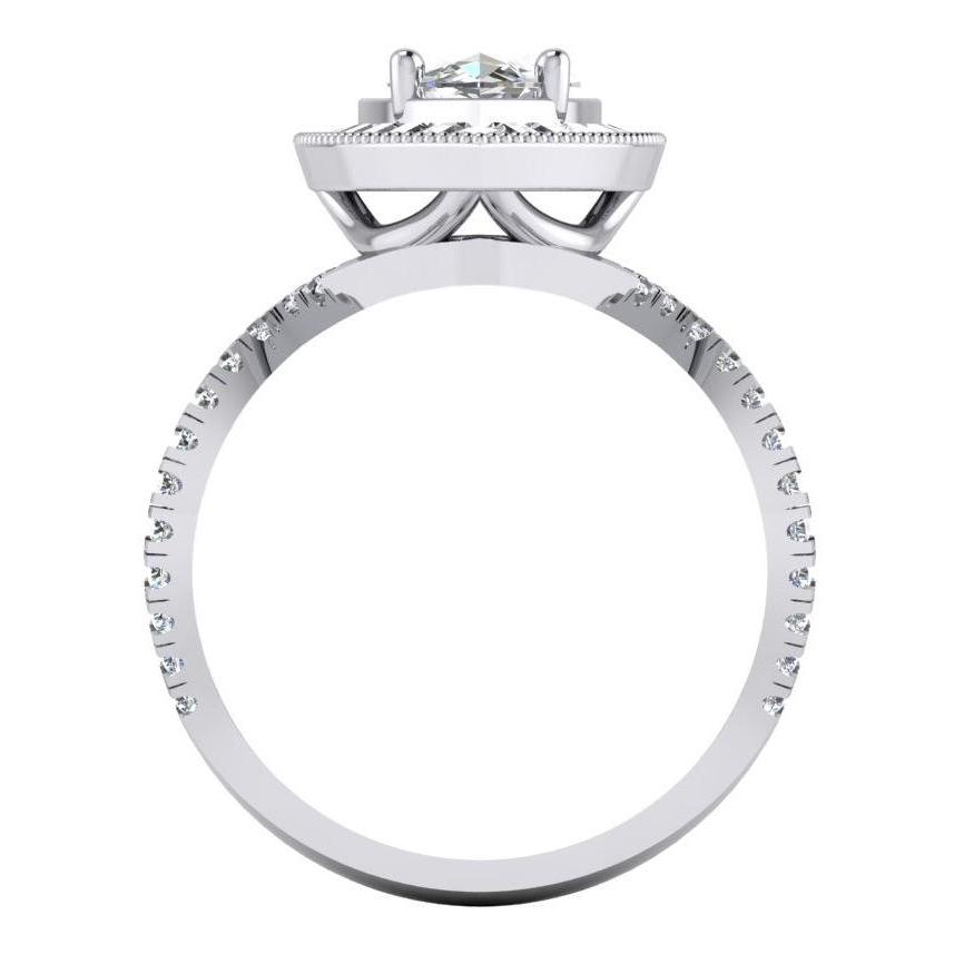Weißgold Marquise Diamant Halo Verlobungsring 4,50 Karat Neu - harrychadent.ch