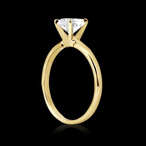 0.50 Karat Natürliche Diamant-Hochzeits-Solitärring Gelbgold 14K