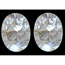 Paar oval geschliffene, lose, natürliche, aus der Erde gewonnene Diamanten (0,80 Karat), Farbe F, VS1
