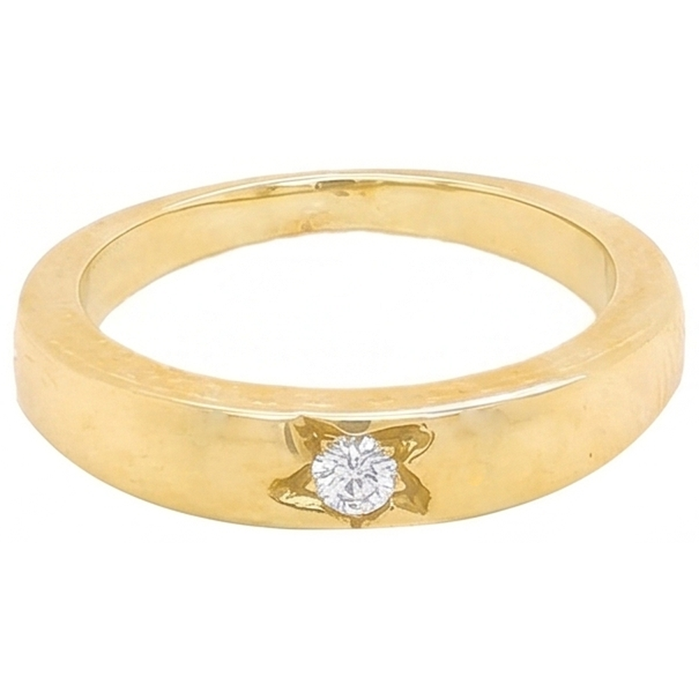 0,50 Karat Zigeuner Echt Diamant-Solitärring Gelbgold 14K