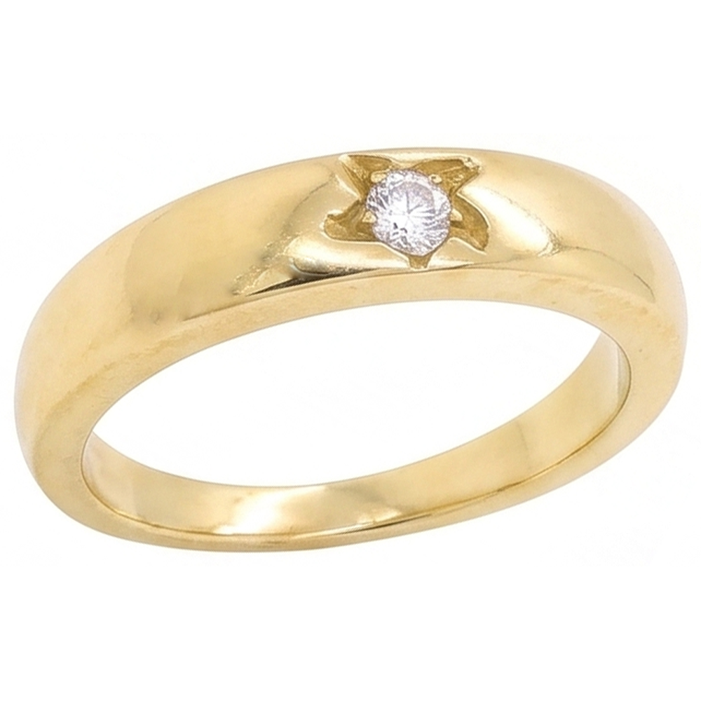 0,50 Karat Zigeuner Echt Diamant-Solitärring Gelbgold 14K