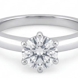 0,75 Karat Diamant-Solitär-Verlobungsring Krappenstil