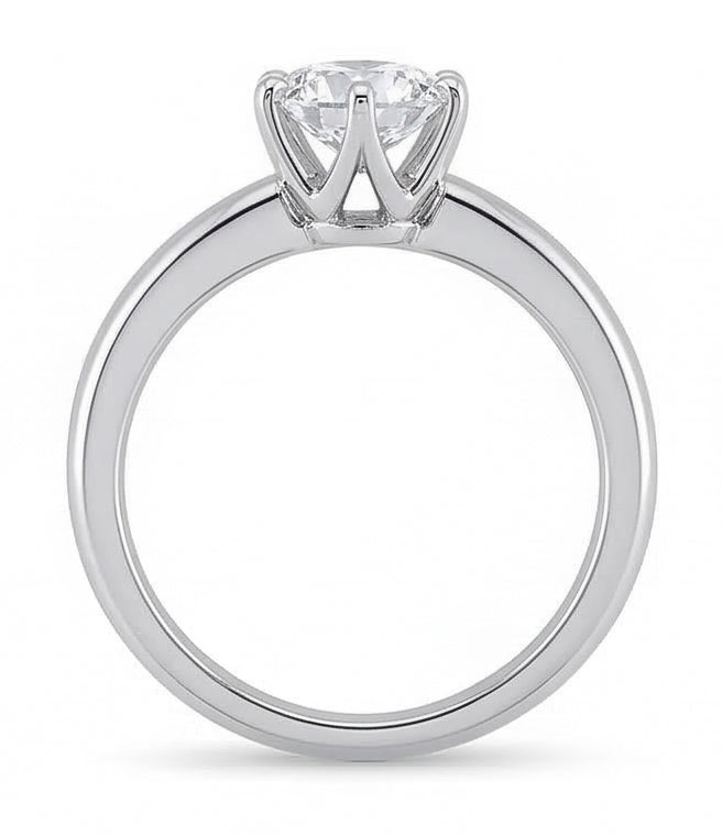 0,75 Karat Diamant-Solitär-Verlobungsring Krappenstil