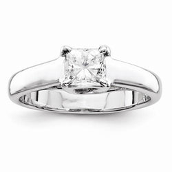 0,75 Karat Natürliche Diamant Prinzessin Solitaire Ring Weißgold 14K