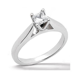 0,75 Karat Prinzessin Echt Diamant Solitaire-Verlobungsring