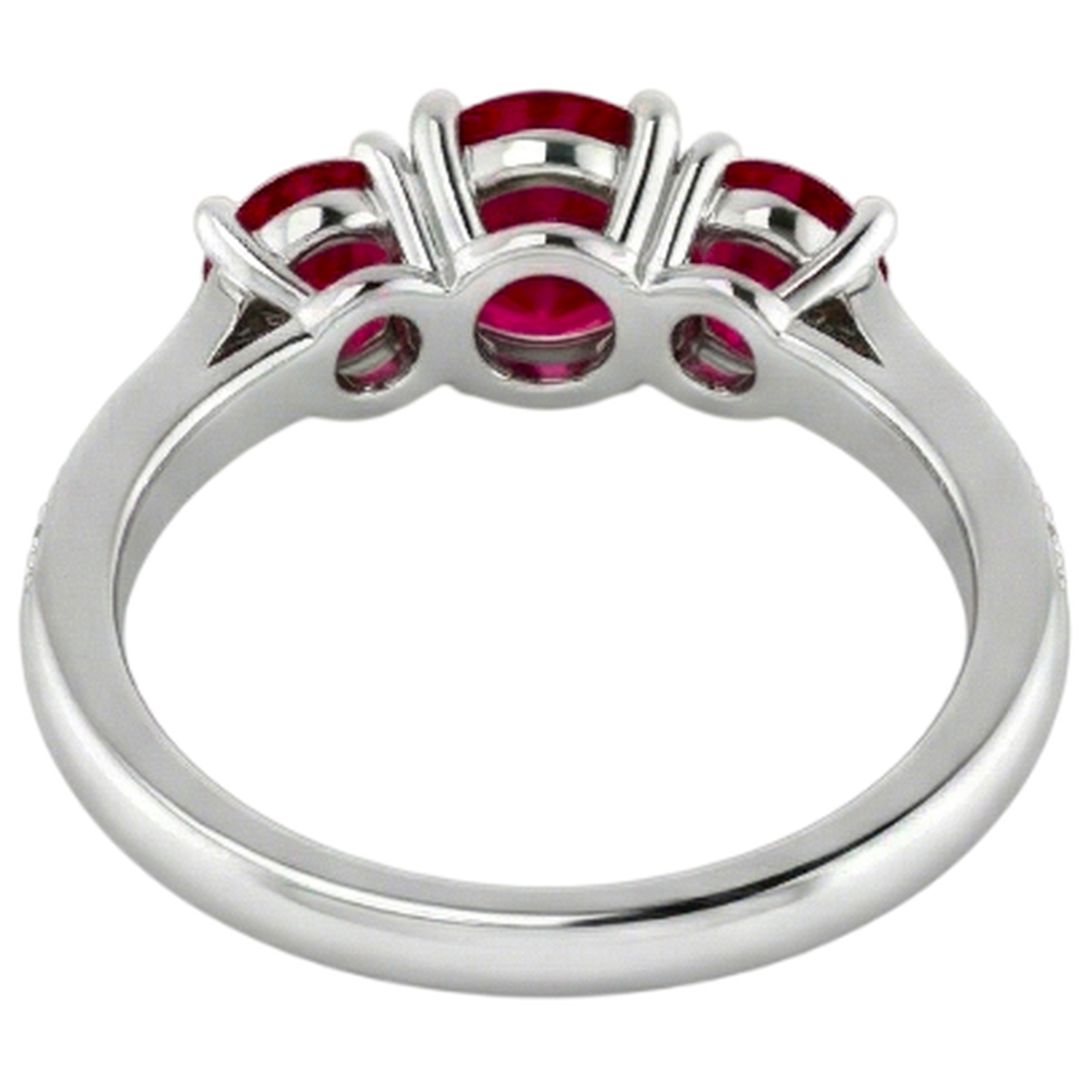 1.10 Karat Burma Rubin Diamant Akzent Ring 14K Weißgold Neu