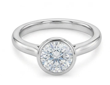 echter round diamant 1.20Karat ring auf Weiß
