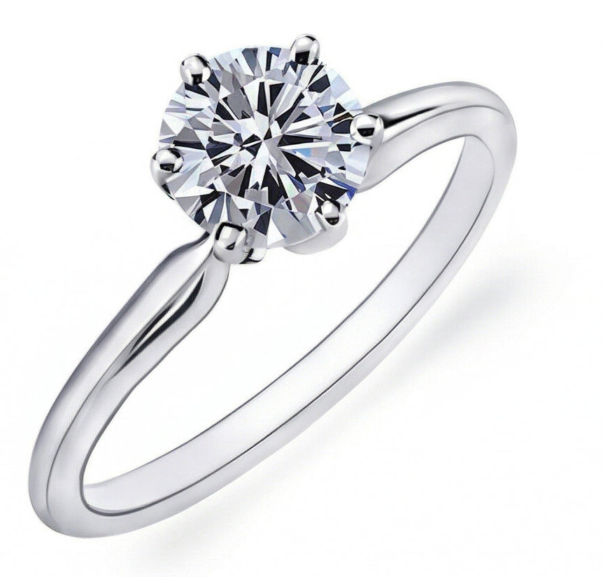 echter round diamant 1.25Karat ring Seitenansicht