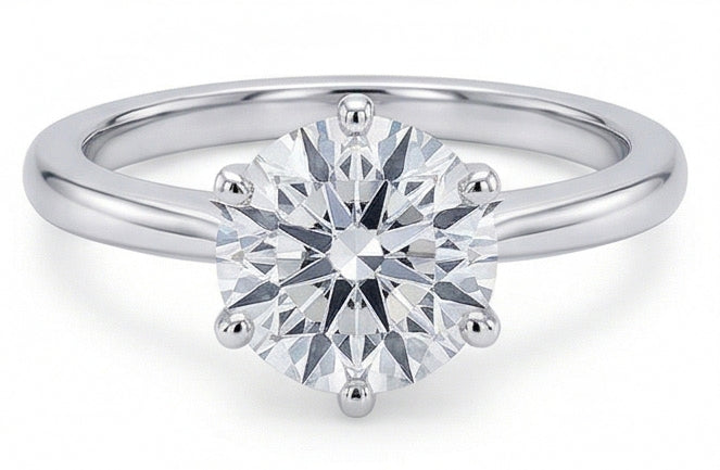 echter round diamant 1.25Karat ring Detailansicht