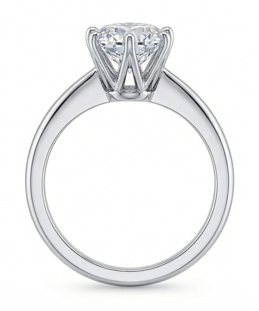 echter round diamant 1.25Karat ring Draufsicht