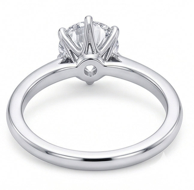 echter round diamant 1.25Karat ring auf Weiß