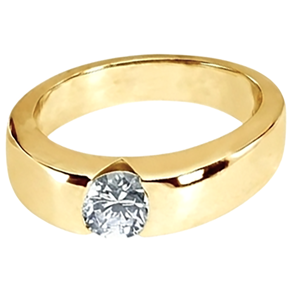 1.25 ct. Runder Brillant-Diamant-Solitär-Verlobungsring Gold Herren