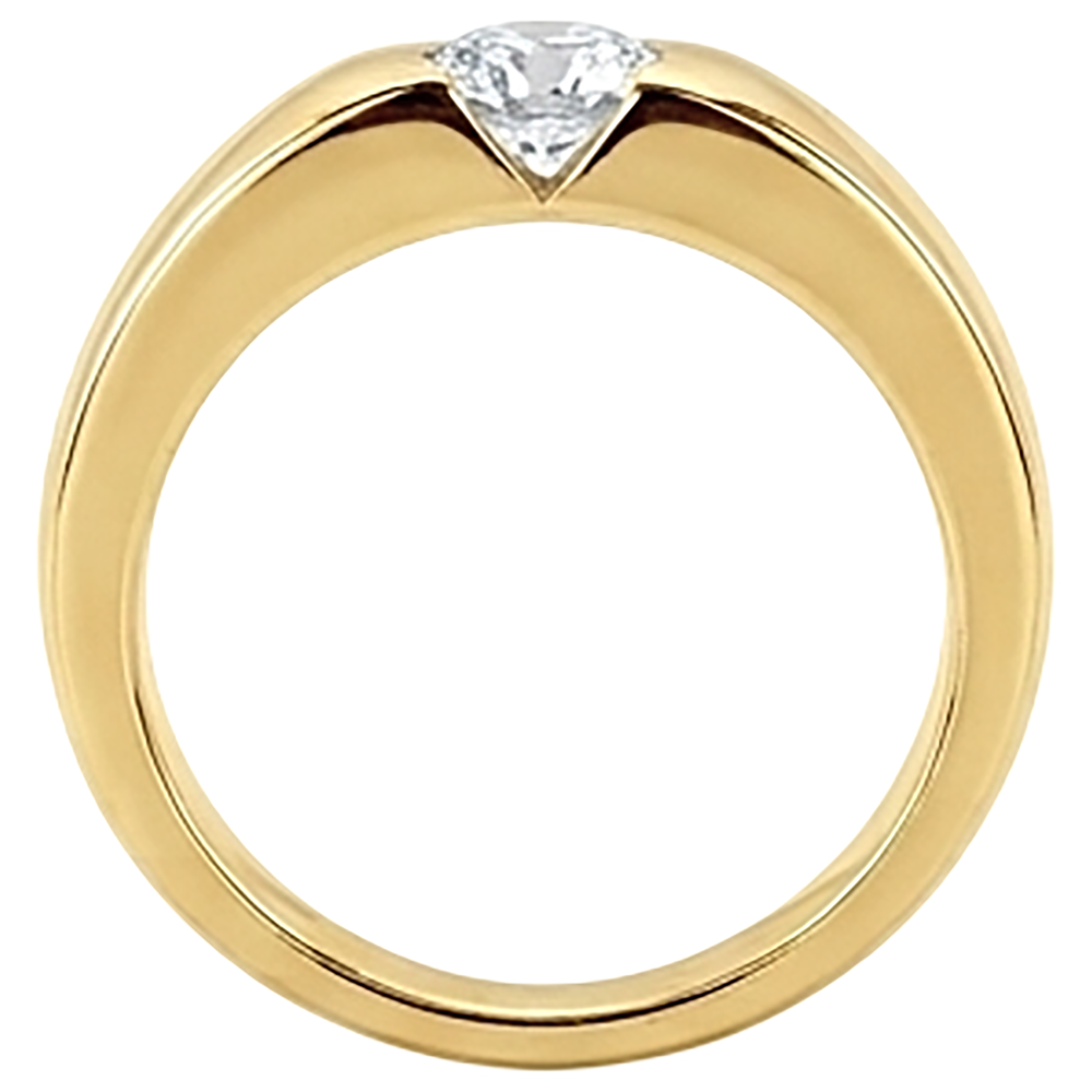 1.25 ct. Runder Brillant-Diamant-Solitär-Verlobungsring Gold Herren