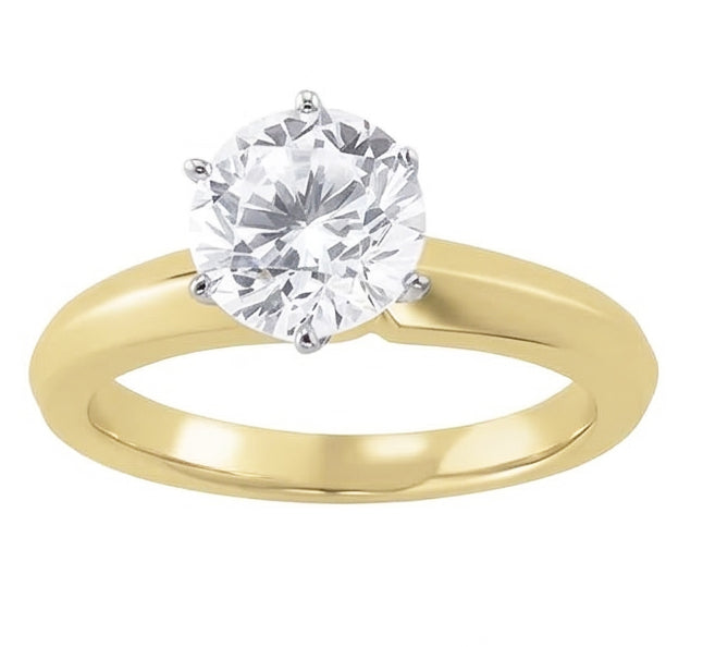 echter round diamant 1.50Karat ring Detailansicht