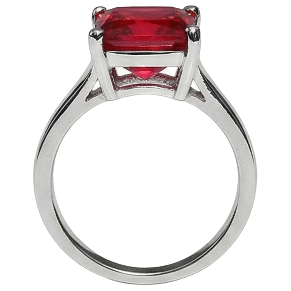 1.50 Karat Prinzessin Solitaire Rotem Rubin Verlobungs Ring