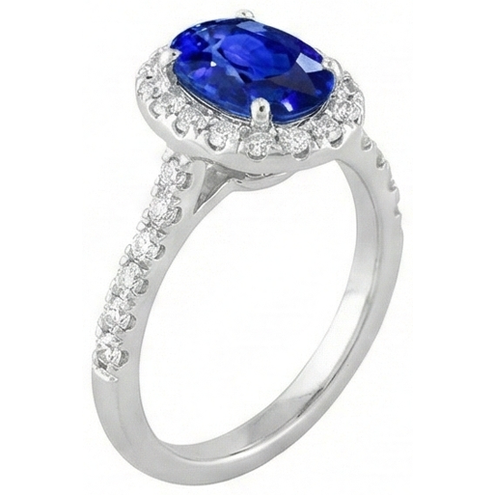 echter oval diamant 1.50Karat ring Detailansicht