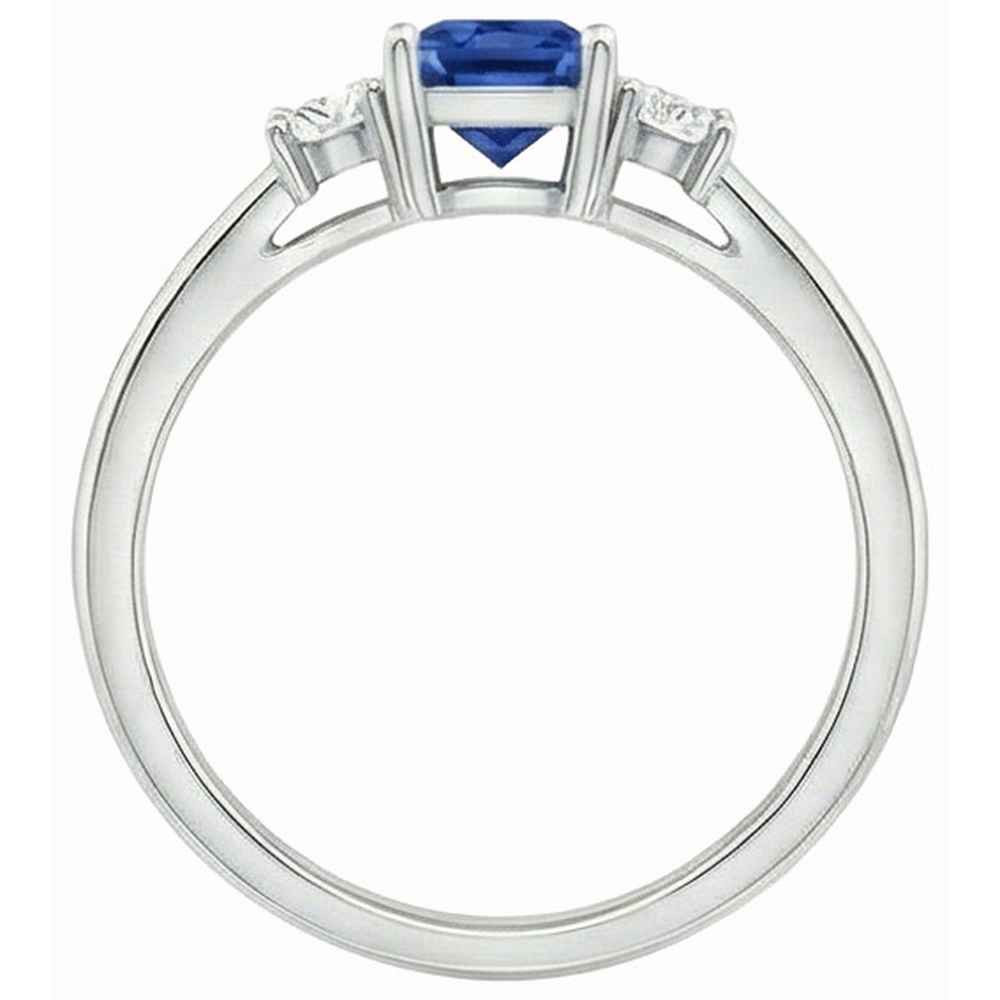 echter round diamant 14Karat ring Profilansicht