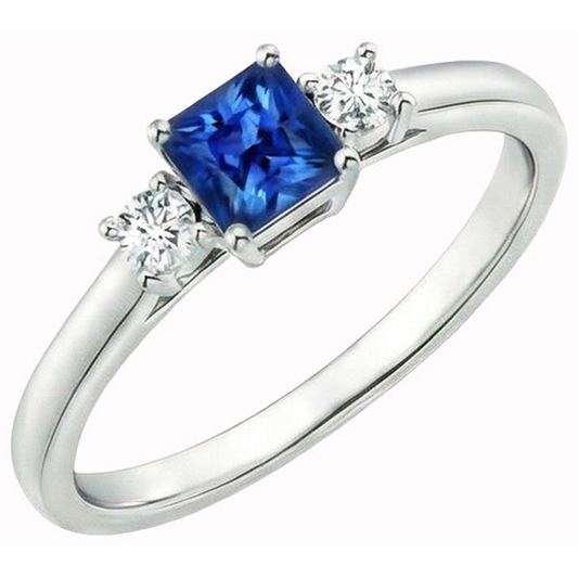 echter round diamant 14Karat ring Vorderansicht