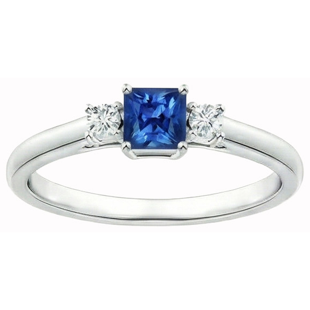 echter round diamant 14Karat ring Draufsicht