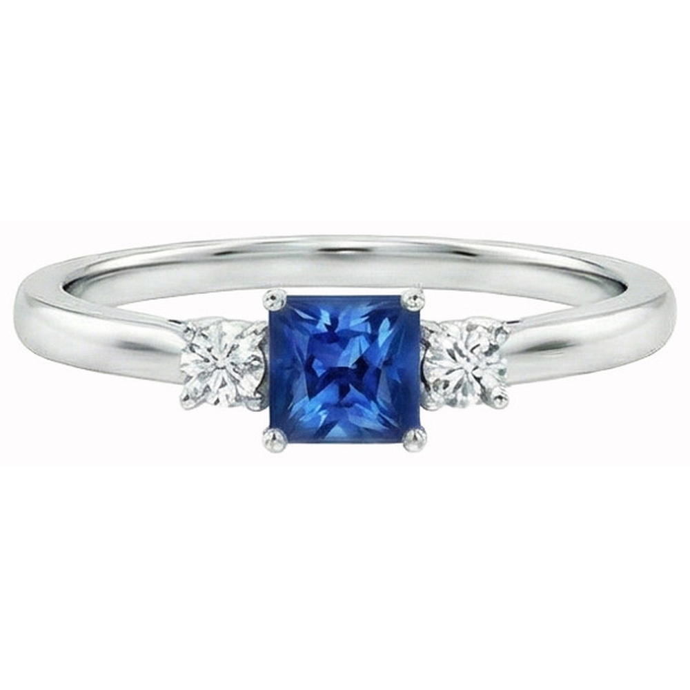 echter round diamant 14Karat ring Seitenansicht
