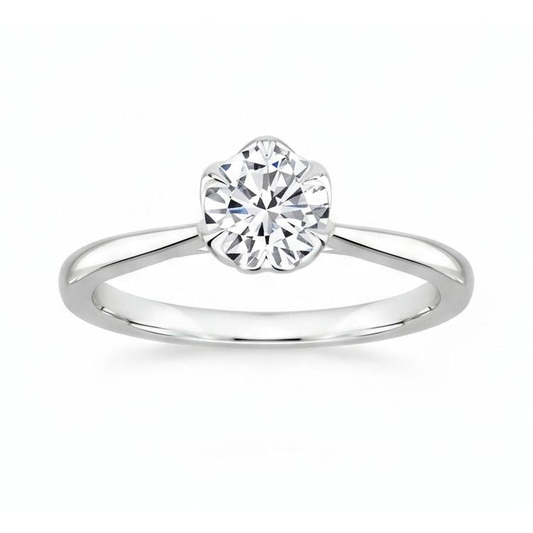 echter round diamant 1.70Karat ring Draufsicht