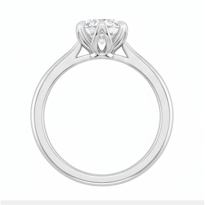 echter round diamant 1.70Karat ring auf Weiß