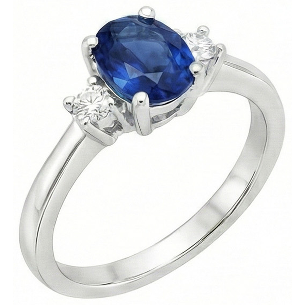 echter oval diamant 1.70Karat ring Vorderansicht