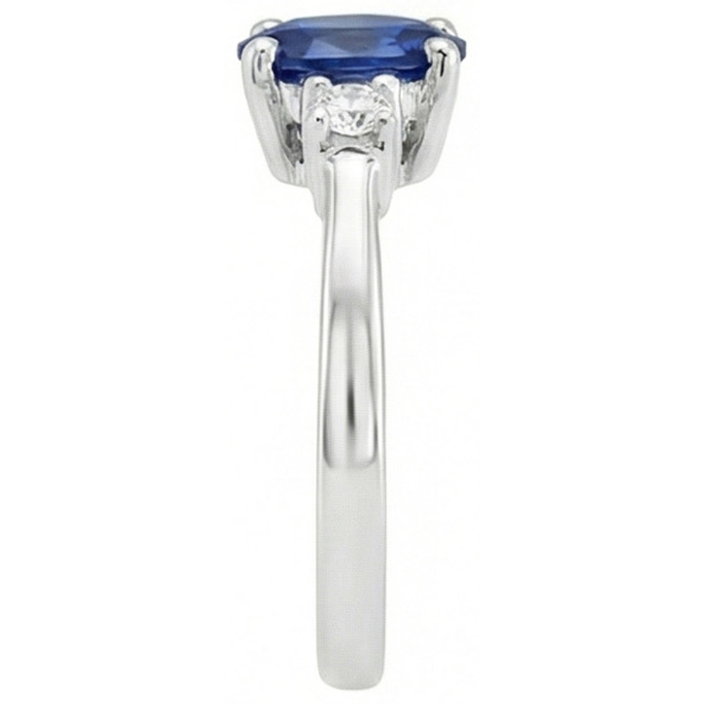 echter oval diamant 1.70Karat ring Profilansicht