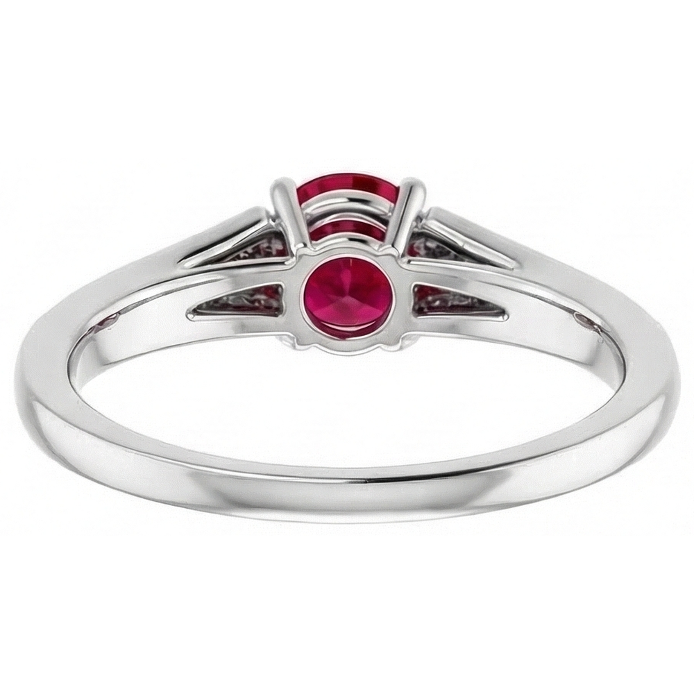 echter round rubin 1.75Karat ring mit Diamantbesatz