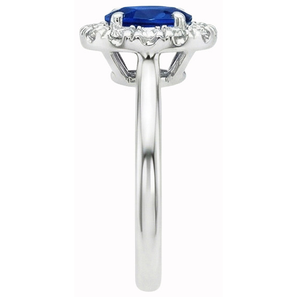 echter oval saphir 1Karat ring Detailansicht