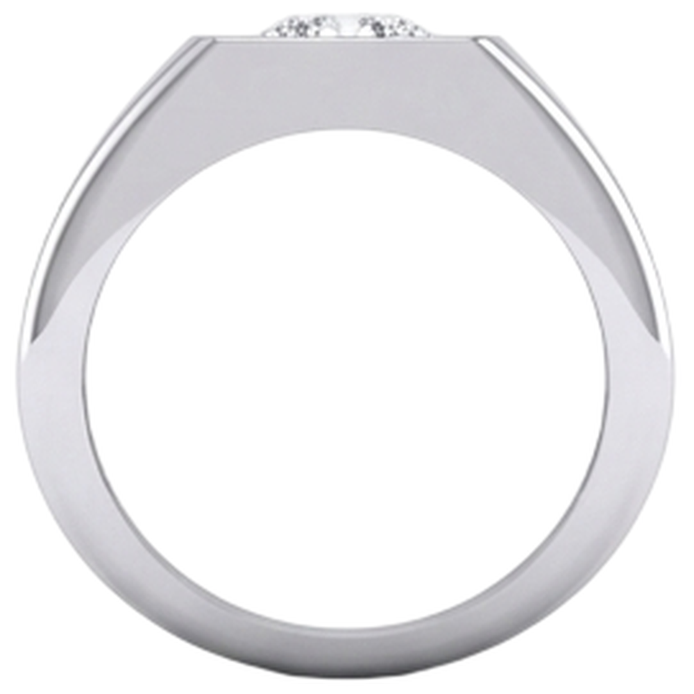 1 Karat F VS1 Diamant Herren Solitärring 14K Weißgold