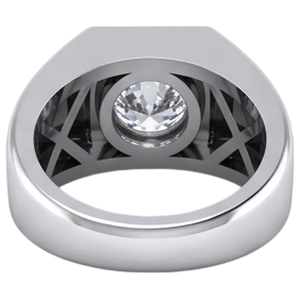 1 Karat F VS1 Diamant Herren Solitärring 14K Weißgold