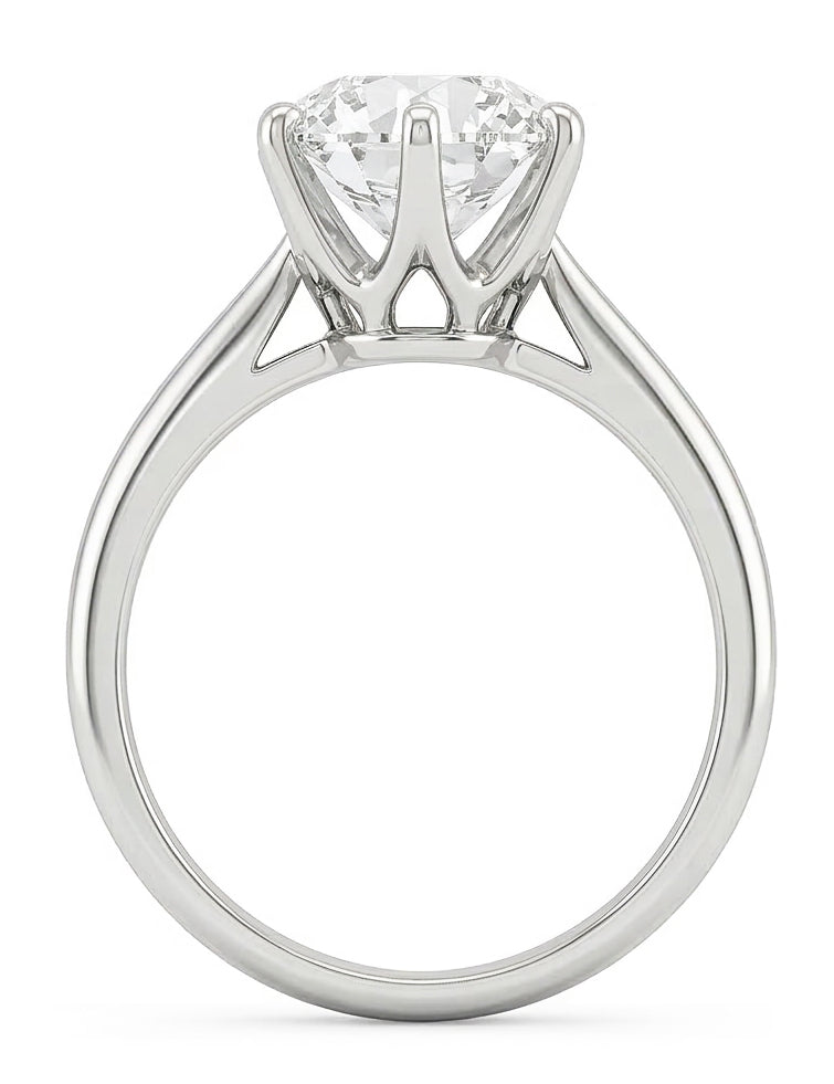 1 Karat Natürliche Diamant-Solitär-Verlobungsring Weißgold 14K Ring Schmuck