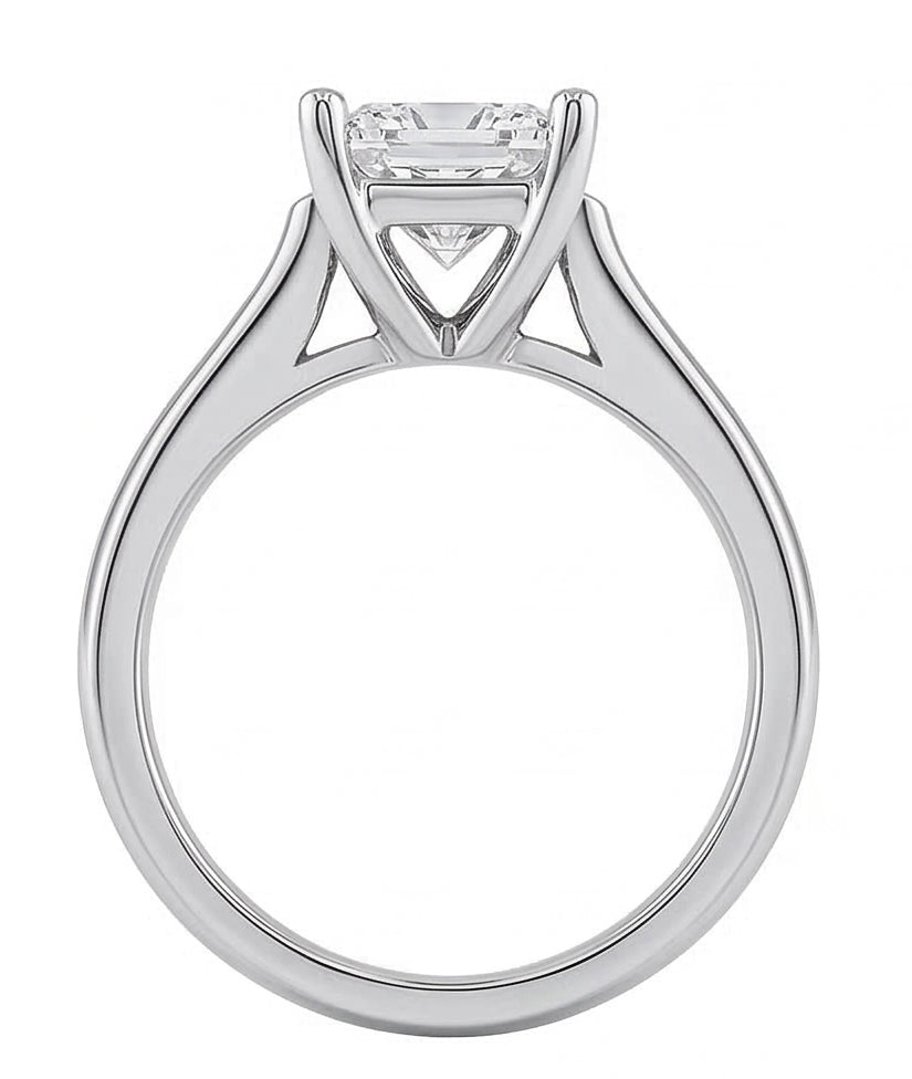 echter princess diamant 1Karat ring Draufsicht
