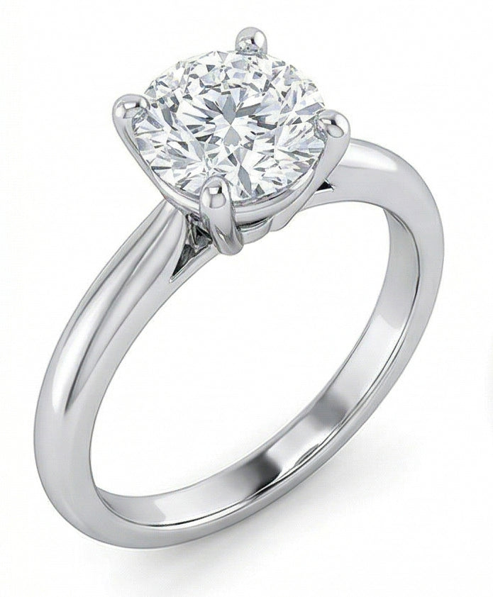 echter round diamant 1Karat ring Detailansicht