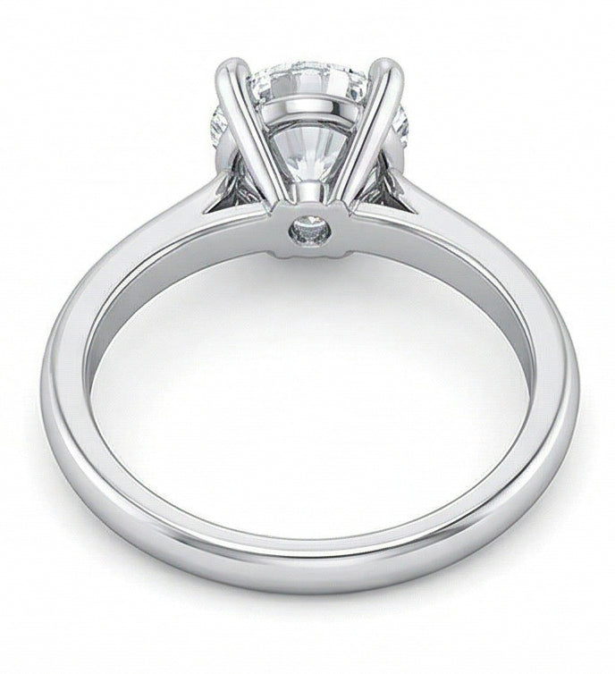 echter round diamant 1Karat ring auf Weiß