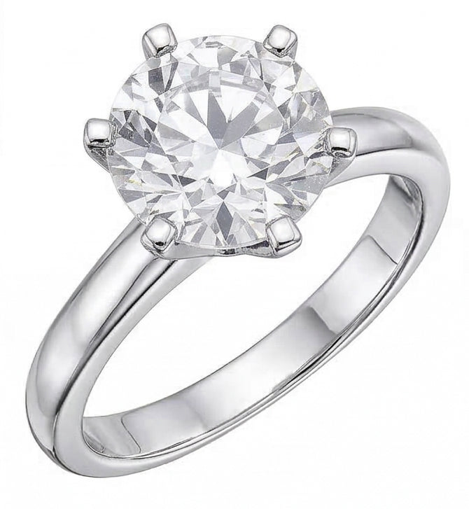 echter round diamant 1Karat ring Detailansicht