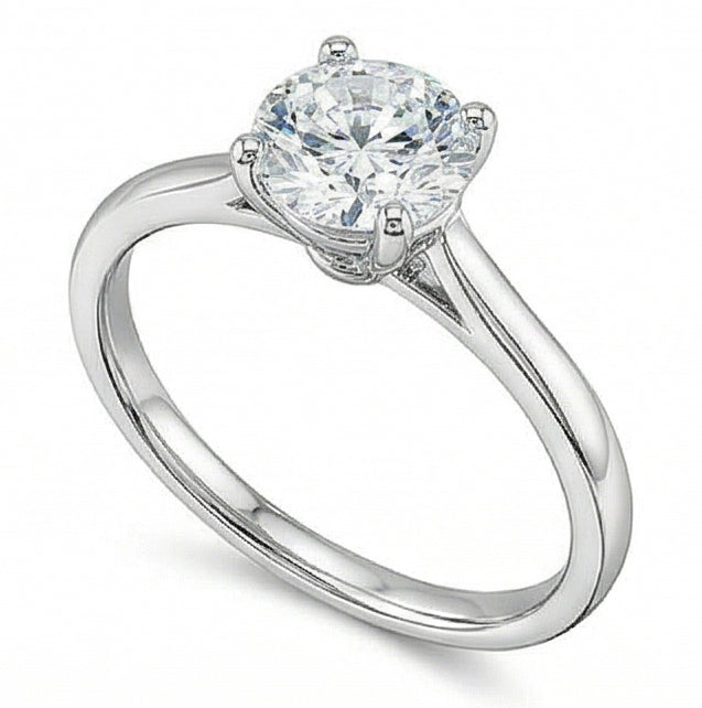 echter round diamant 1Karat ring Detailansicht