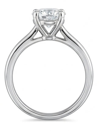 echter round diamant 1Karat ring Profilansicht