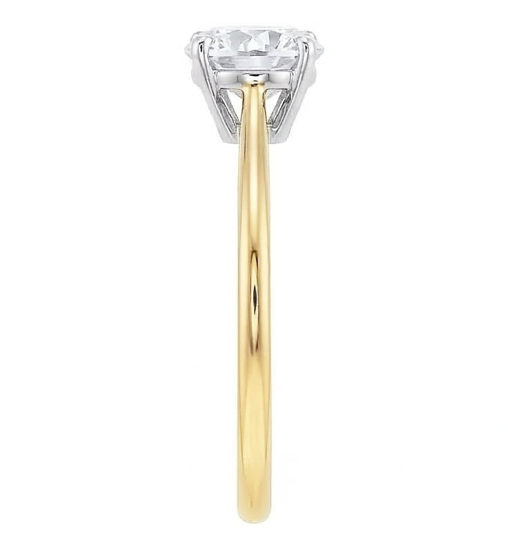 echter round diamant 1Karat ring Detailansicht