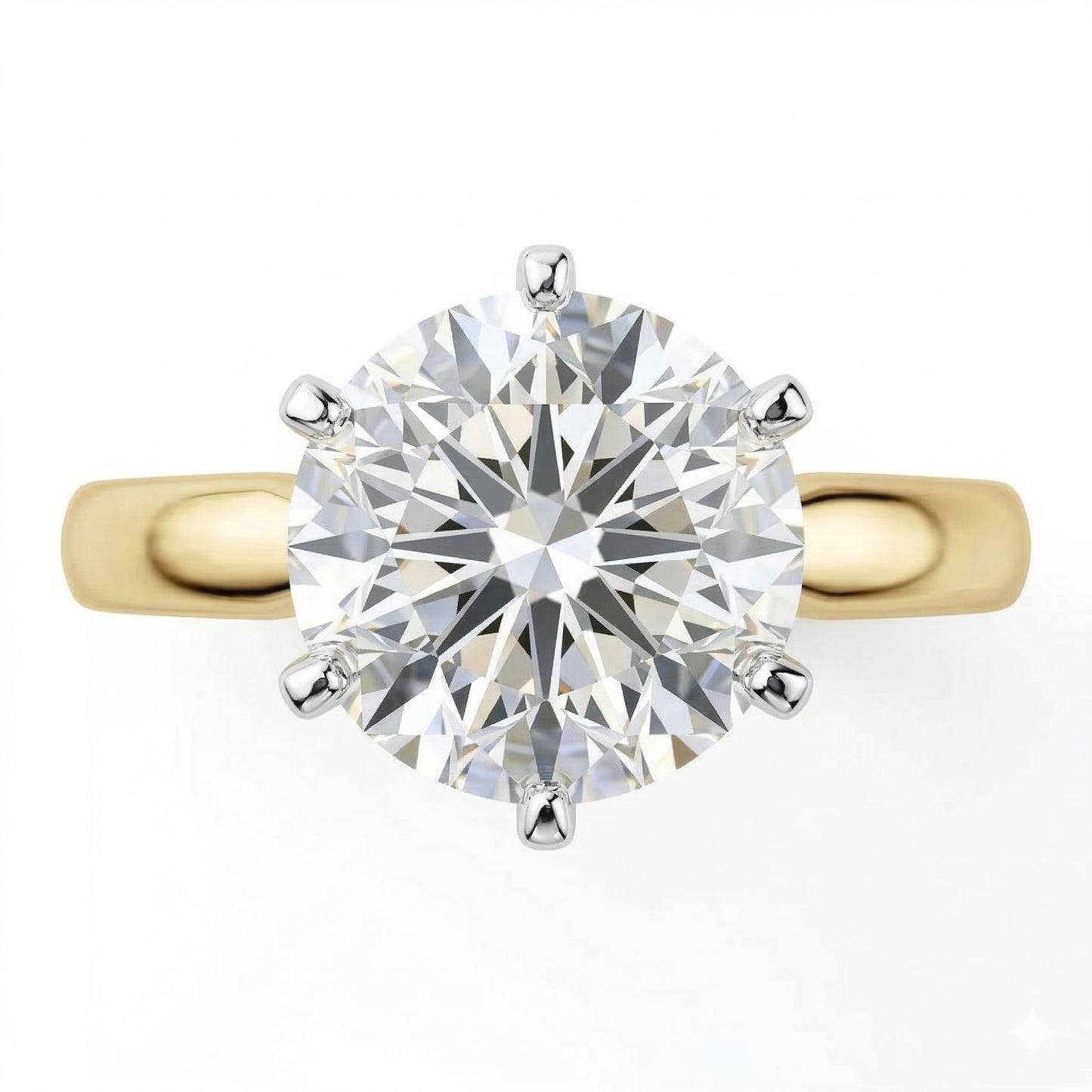echter round diamant 1Karat ring Detailansicht