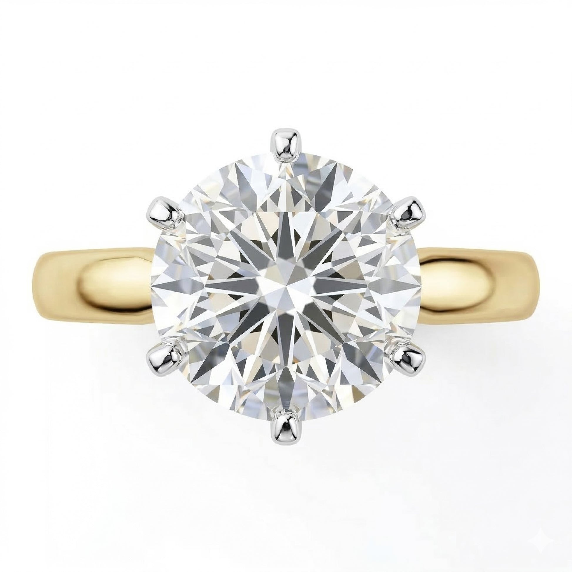 echter round diamant 1Karat ring Detailansicht