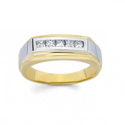 Schmuck 14 Karat Zweifarbig Gold – Diamant Prinzess 1 Karat