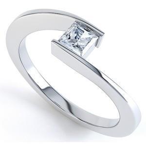 1.10 Ct Solitär-Echt Diamant-Jubiläumsring Im Princess-Schliff